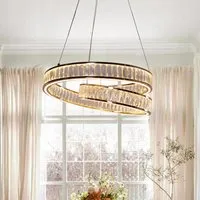 Crystal Swirl Pendant Light - Gold, Metal alternate view