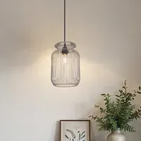 Glyph Cylindrical Pendant Light - Grey, Iron alternate view