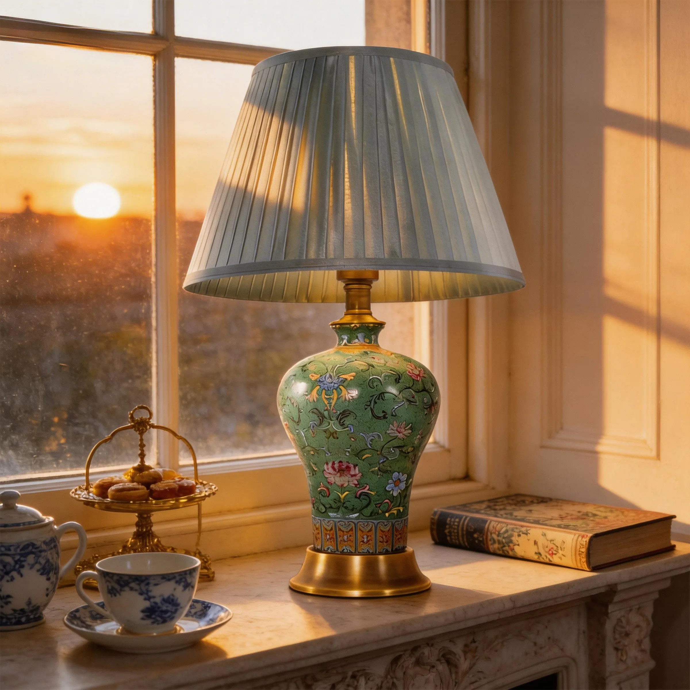 Falangcai Handcrafted Enamel Ceramic Table Lamp - Multicolour product