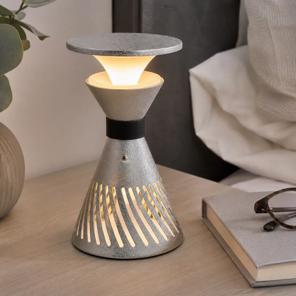 Funnel Cordless Dimmable Table Lamp - Red, Iron & Acrylic product