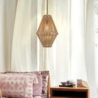 Geometric Pendant Light - Natural, Bamboo alternate view