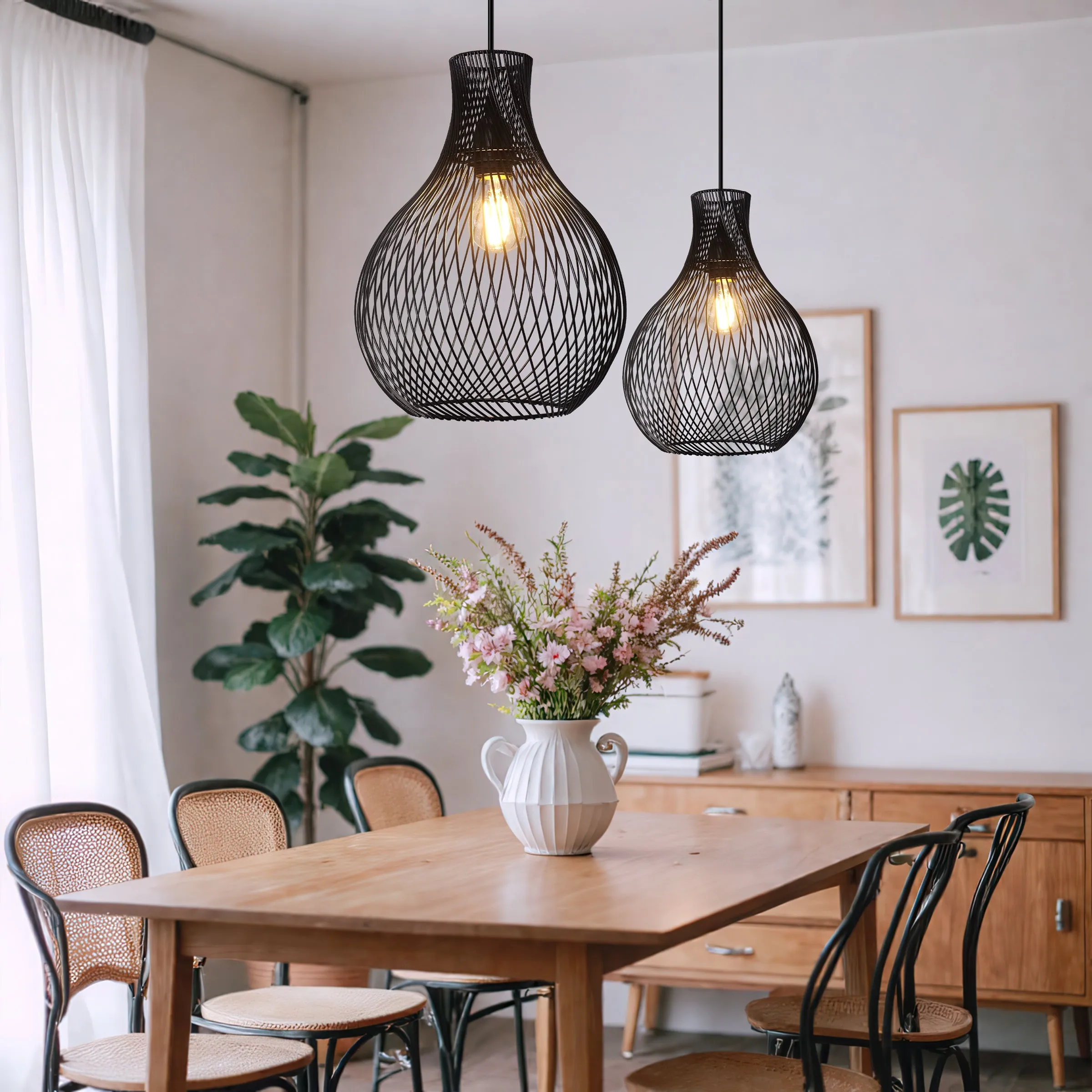 Glyph Wire Mesh Pendant Light - Black, Iron product