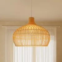 Cella Gourd Shaped Pendant Light - Natural, Rattan alternate view