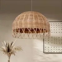 Half Sphere Pendant Light - Natural, Rattan alternate view