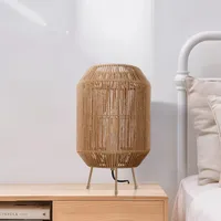 Handcrafted Paper Rope Table Lamp - Brown, Paper Rope alternate view