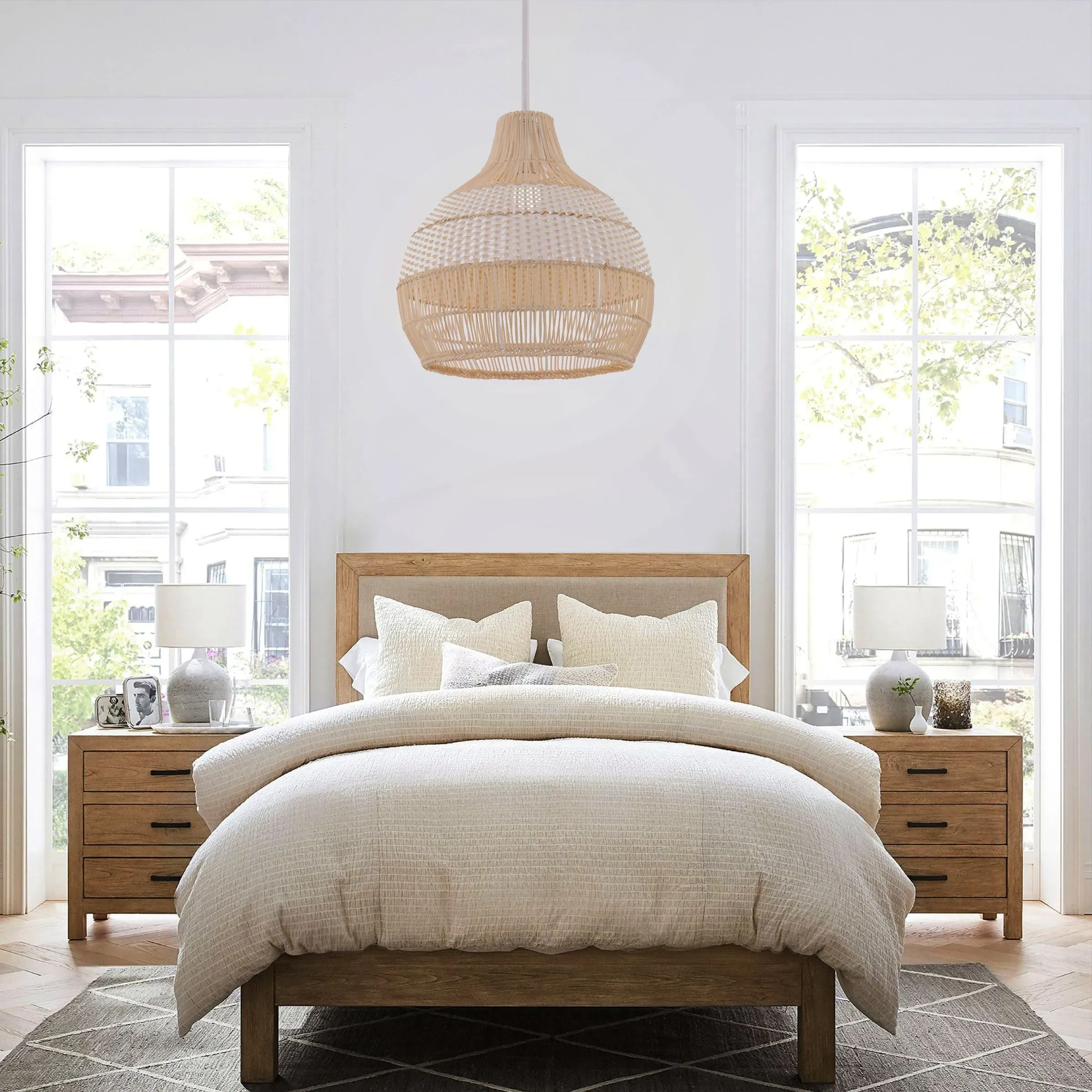 Handwoven Pendant Light - Natural, Rattan