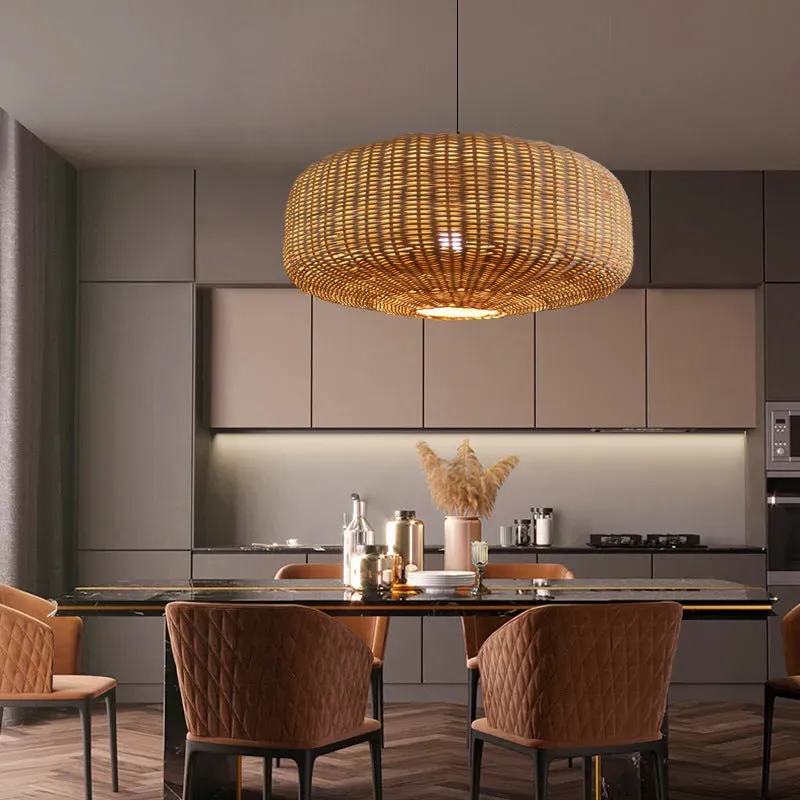 Handwoven Pendant Light - Natural, Rattan