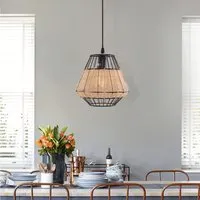 Glyph Hexagonal Woven Pendant Light - Natural, Rattan alternate view