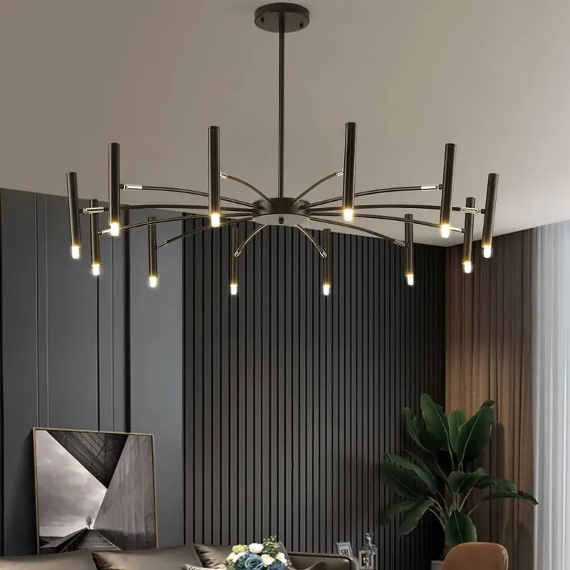 LED Ceiling Light with Dimming - Black, Metal