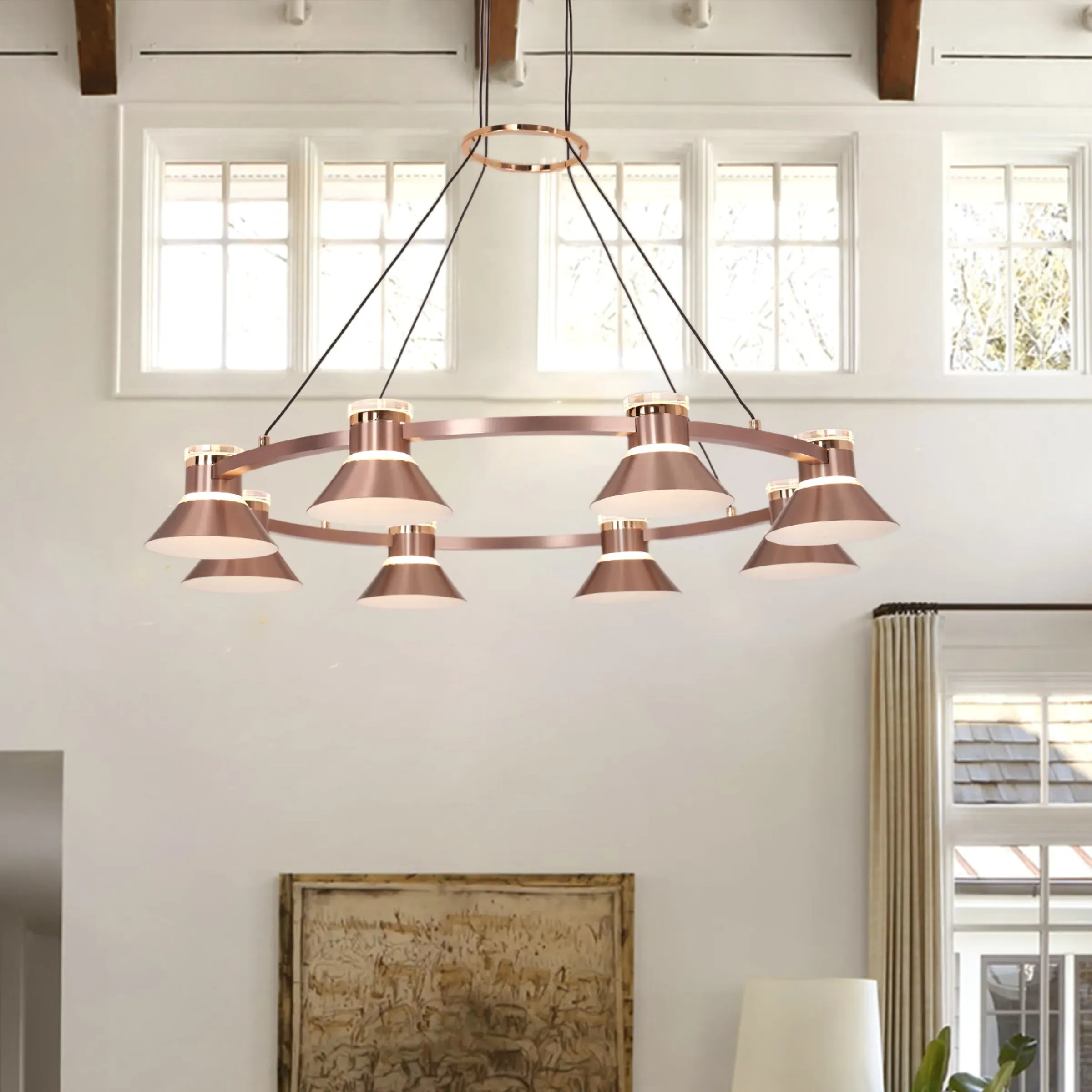 LED Pendant Light 3-Colour - Mocha Gold, Aluminum image