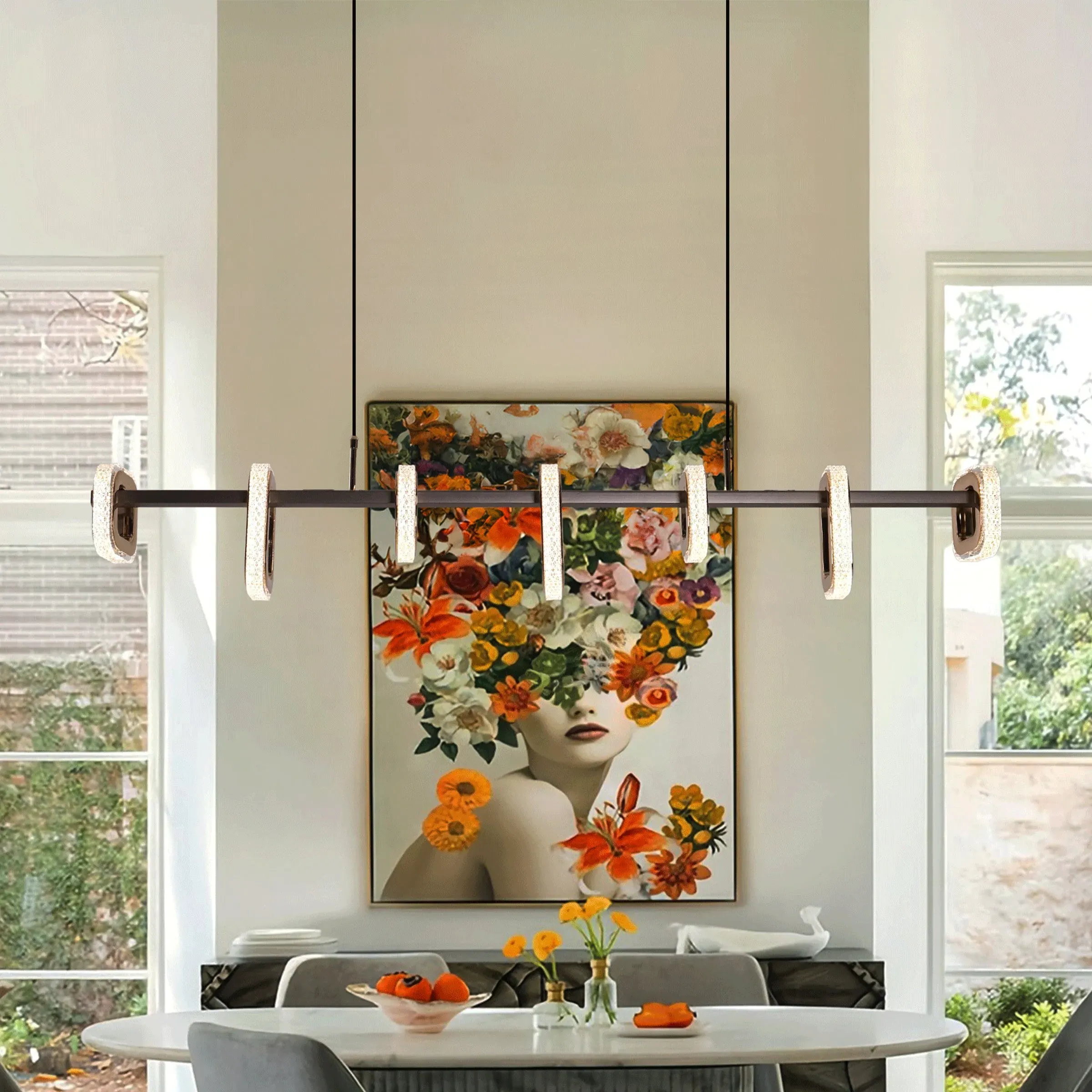 Linear LED Pendant Light - Gold, Aluminum