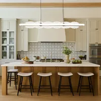 Linear Pendant Light with LED - Silver, Aluminum alternate view