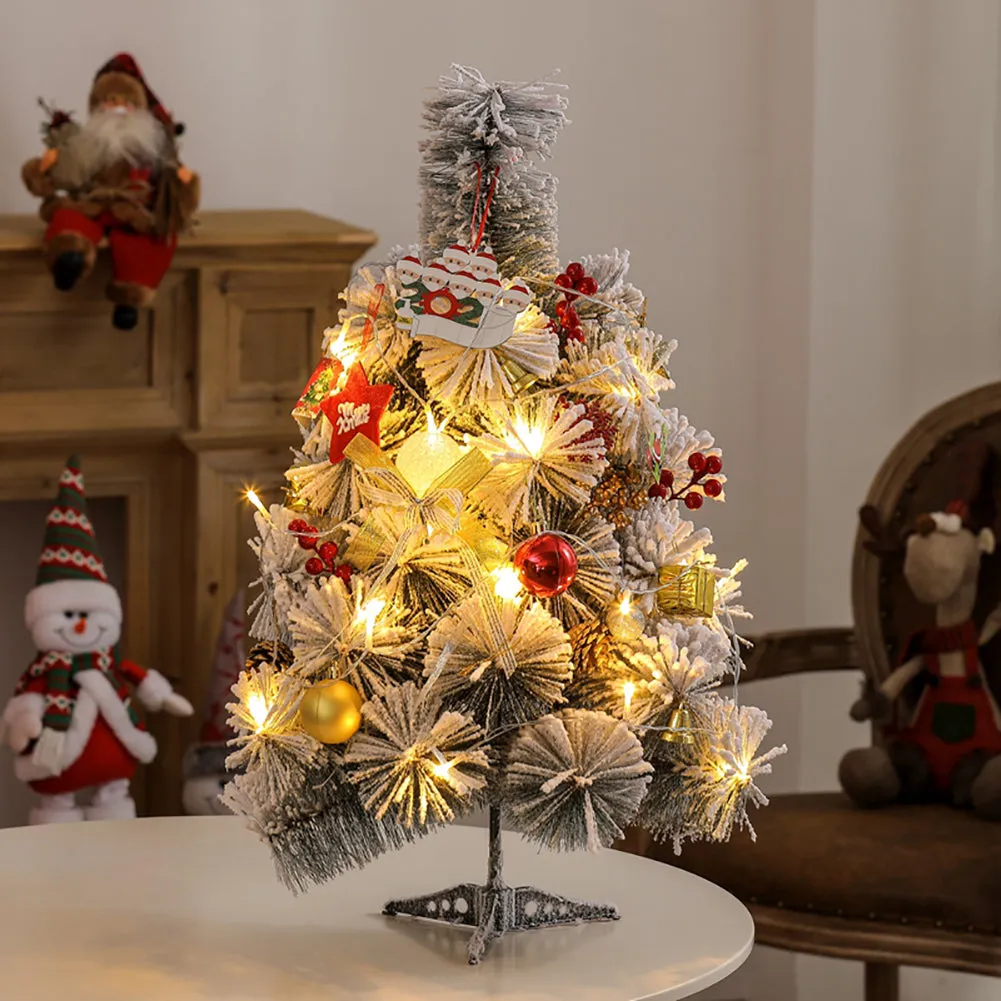 Mini Christmas Tree with LED Light - Green, PVC image