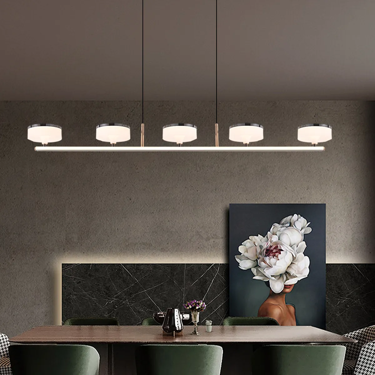 Modern Chandelier with Color Changing - Aluminum