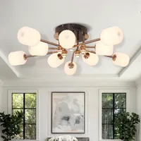 LED Tri-Color Changing Ceiling Light - Copper, Iron & Acrylic alternate view