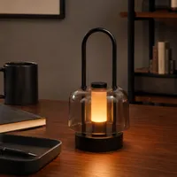 Portable Lantern Table Lamp Dimmable - Iron, Acrylic alternate view