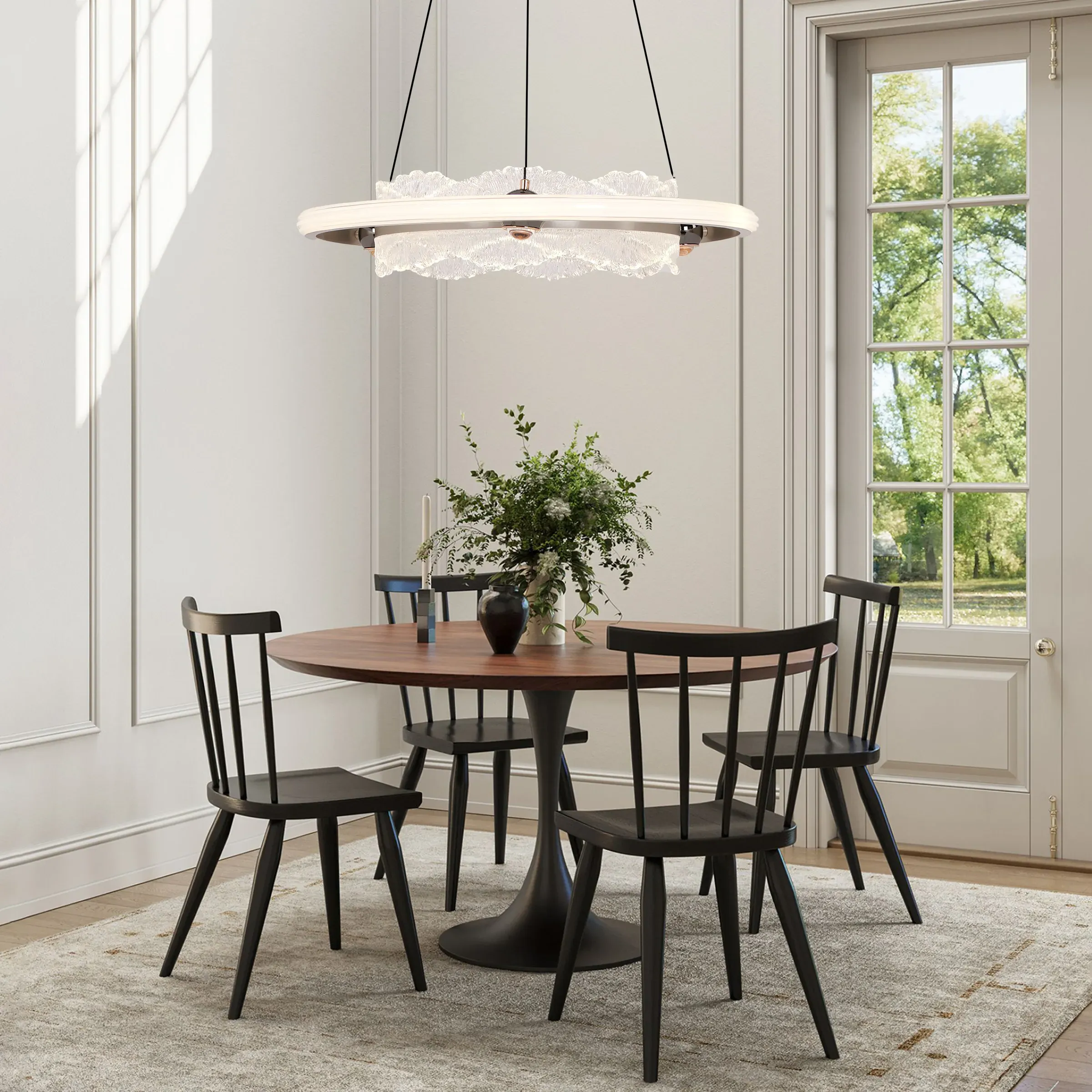 Ring LED Pendant Light - Silver, Aluminum