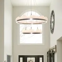 Ring Pendant Light with Dimmer - Silver, Aluminum alternate view
