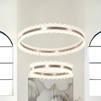 Ring-Shaped Pendant Light Dimmable - Gold, Metal alternate view