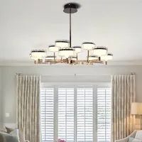 Metal Chandelier with Tri-Colour Lighting - Aluminum, Acrylic alternate view