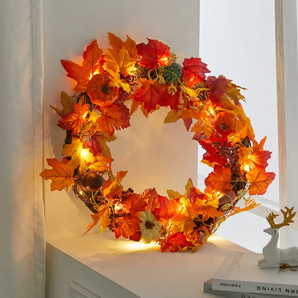 Round Grape Garland with LED Lights - Plastic