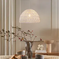 Cella Handwoven Paper Rope Pendant Light - White alternate view