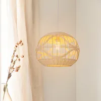 Cella Spherical Pendant Light - Natural, Rattan alternate view