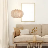 Woven Rattan Pendant Light - Brown, Rattan alternate view