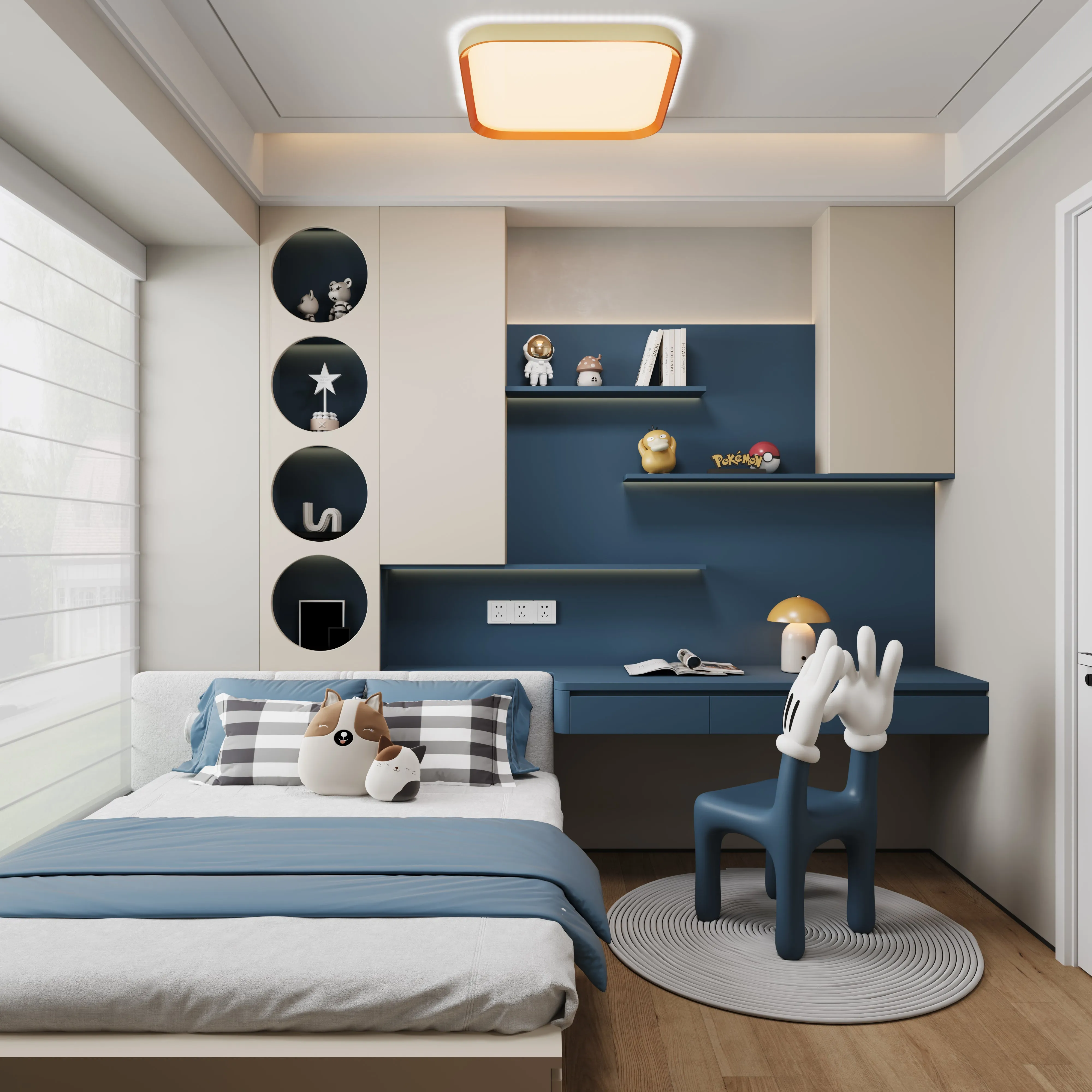 Square Flush LED Ceiling Light Dimmable - Ivory White, Aluminium product
