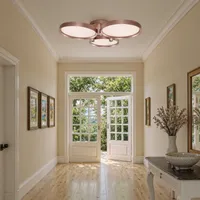 Three-Ring Ceiling Light with Remote - Aluminum alternate view