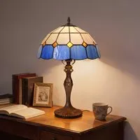 Tiffany Block Series Stained Glass Table Lamp - Glass, Resin alternate view