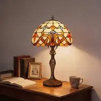 Tiffany Butterfly Series Stained Glass Table Lamp - Orange alternate view