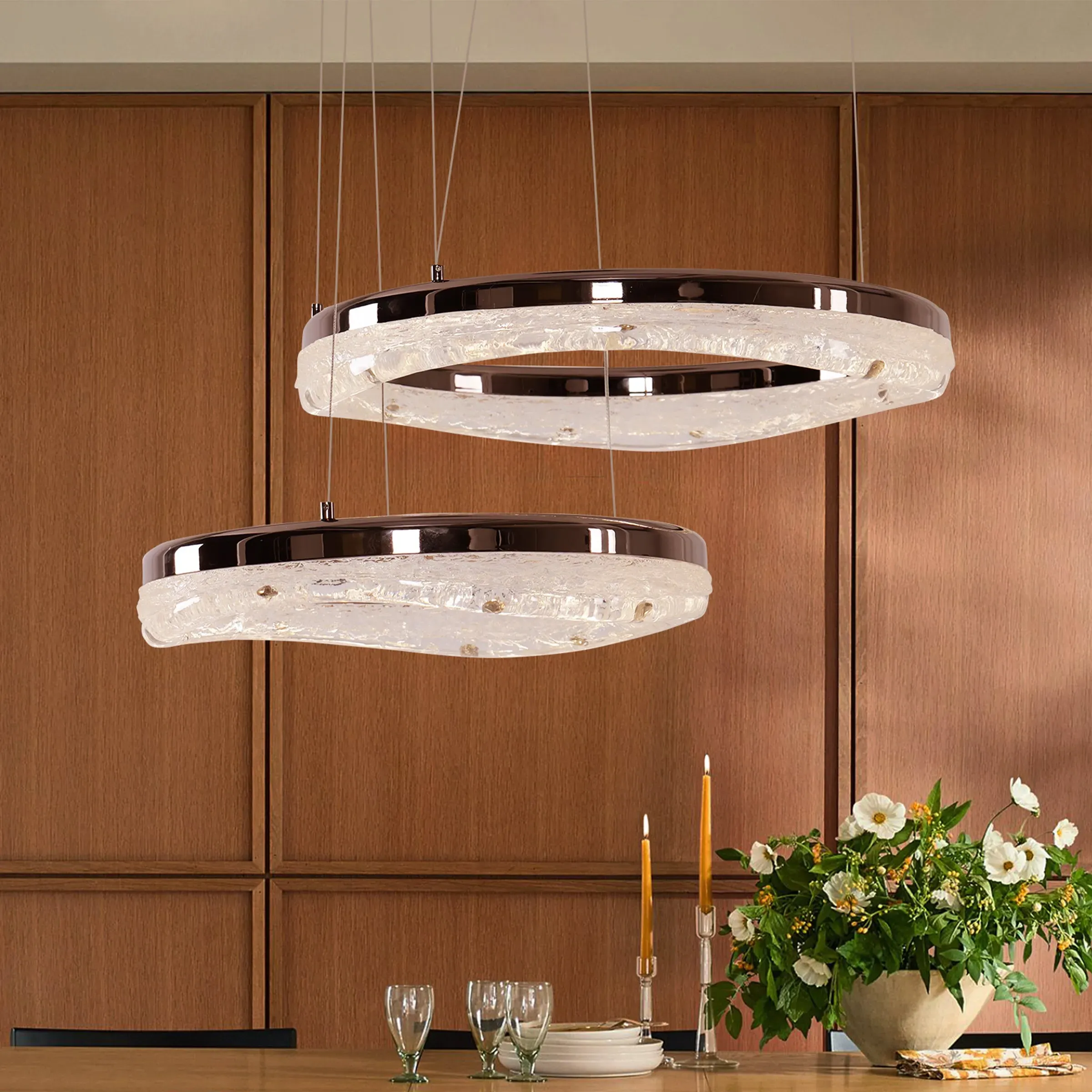 Wave LED Pendant Light - Pearl Black, Aluminum