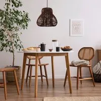 Woven Pendant Light with Adjustable Cord - Brown, Rattan alternate view