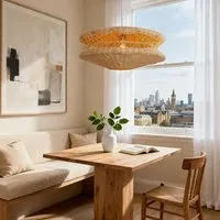 Wicker Layered Pendant Light - Natural, Rattan alternate view