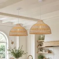 Cella Handwoven Dome Pendant Light - Rattan alternate view