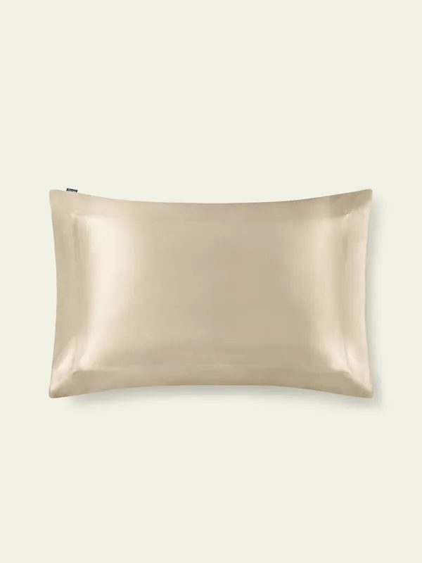 19 Momme Silk Oxford Pillowcase - Gravel Gold, Charmeuse Silk product