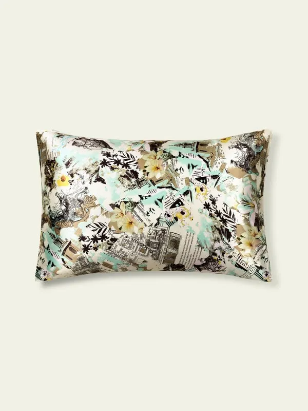Aquarius Zodiac Silk Pillowcase - Light Blue, Silk product