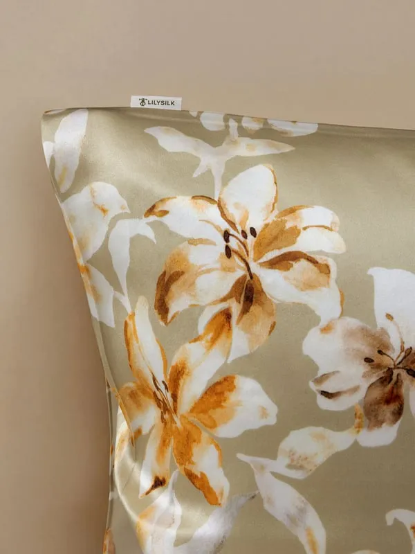 Aureate Flow King Size Pillowcase - Pale Green, Silk alternate view