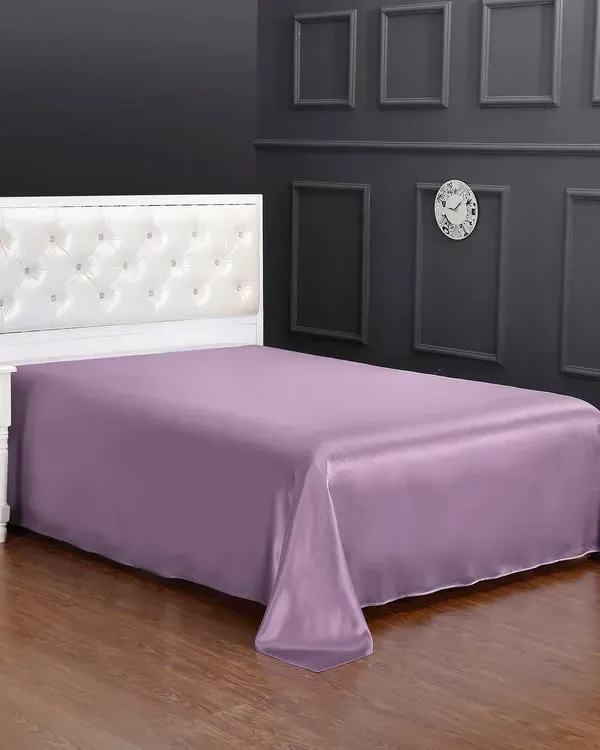 Grade 6A Silk Flat Bed Sheet - Lavender product