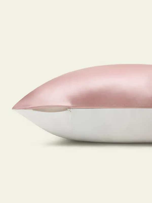King Size Silk Pillowcase 19 Momme - Rosy Pink alternate view