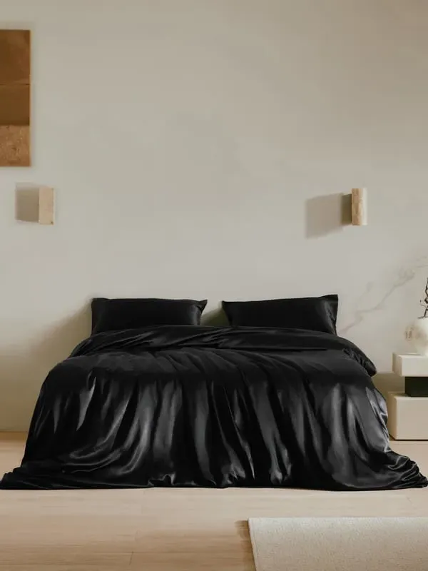 Mulberry Silk Double Duvet Cover - Black, Silk product