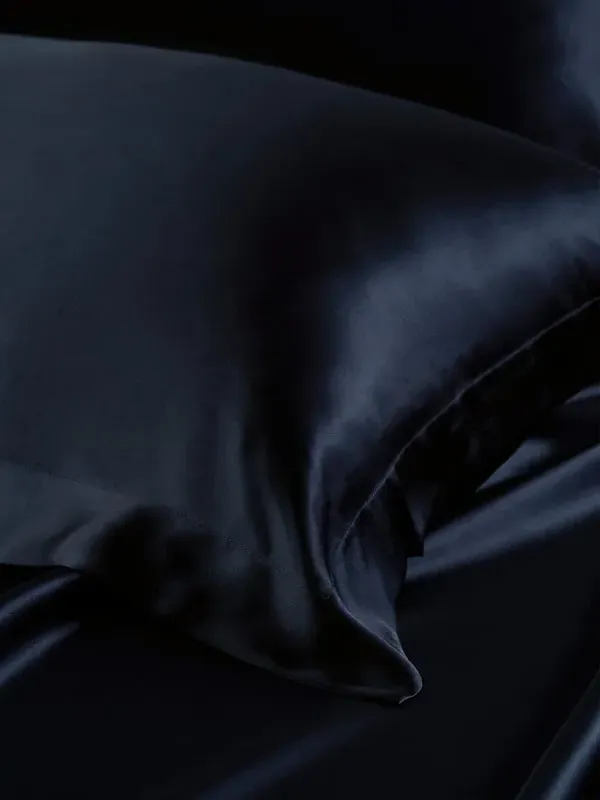 Oxford Silk Pillowcase King - Navy Blue alternate view