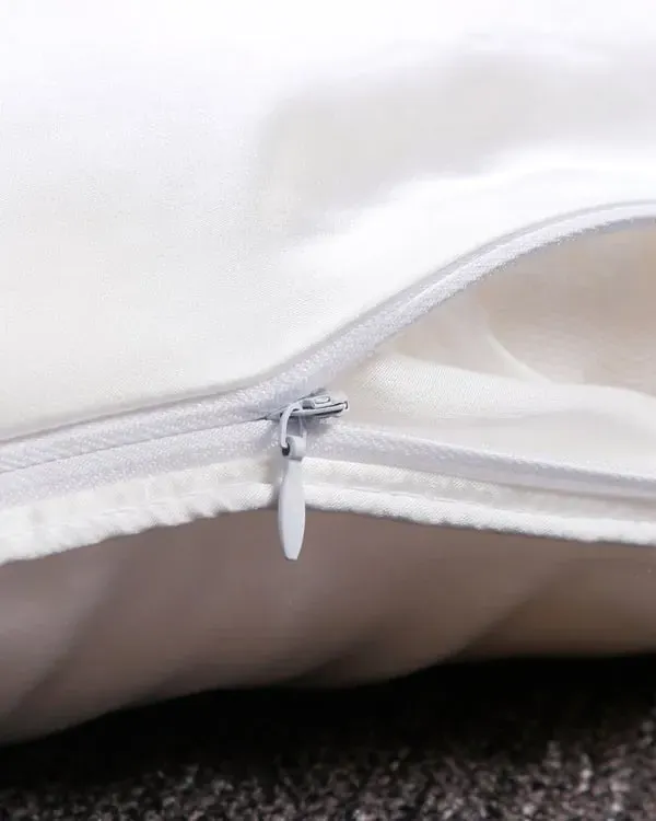 Pure Silk Square Pillow - White, Mulberry Silk alternate view