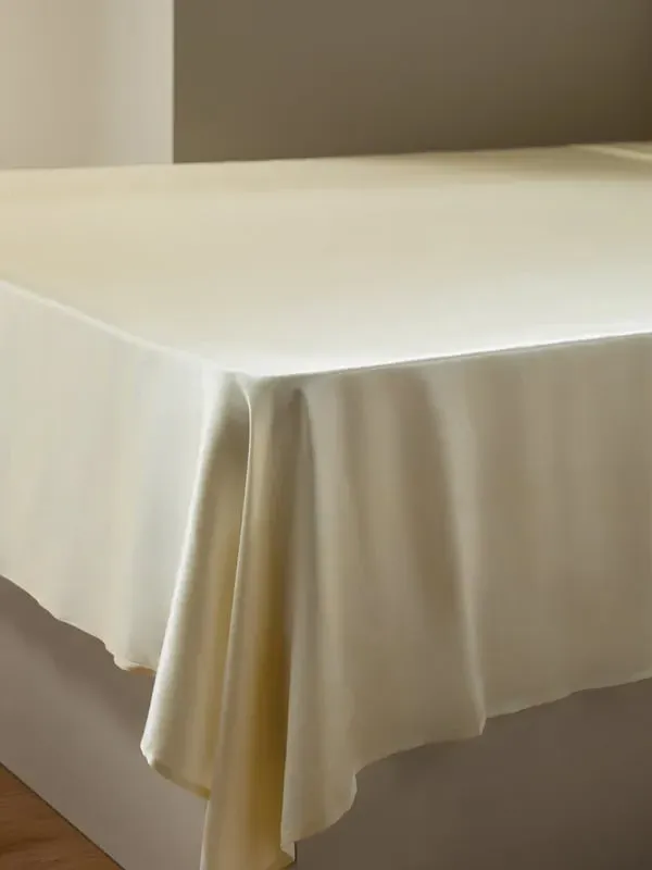 Seamless Silk Single Flat Sheet - Lily White, Mulberry Silk alternate view