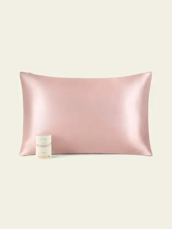 Shea Butter 19 Momme Mulberry Silk King Pillowcase - Rosy Pink product