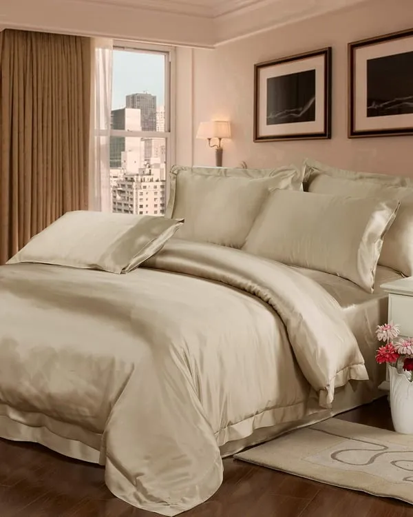 Silk Comforter Cover Single Seamless - Taupe, Mulberry Silk product