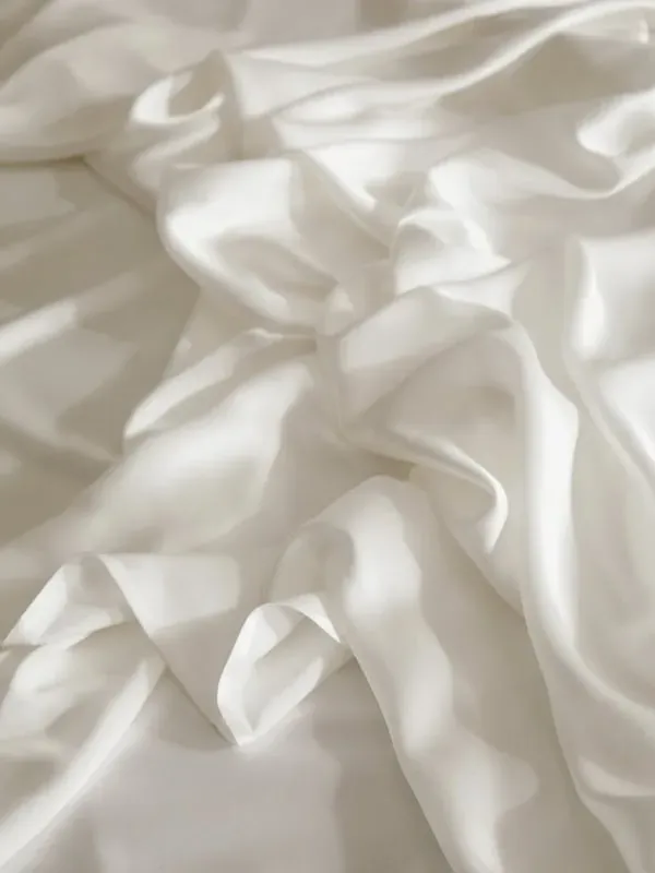Silk Flat Bed Sheet King/Super King - Natural White alternate view