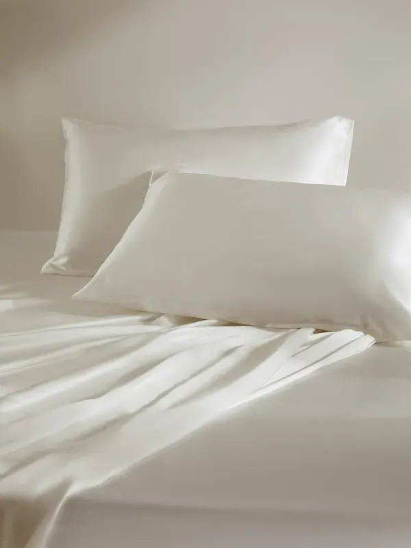 Silk Flat Bed Sheet King/Super King - Natural White product