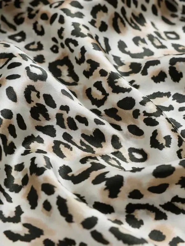 Silk Leopard Envelope Pillowcase - Dawn Leopard, Mulberry Silk alternate view
